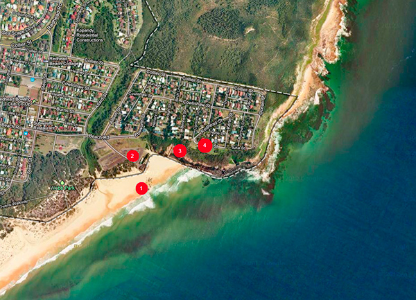 Redhead Beach Map