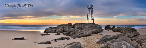 Redhead Beach Newcastle NSW Shark Tower Sunrise By Kiall Frost