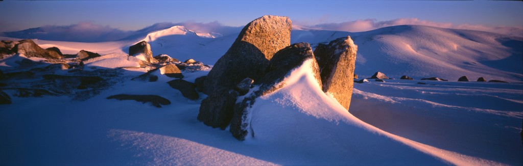 Dawn light on The Kosciuszko Main Range